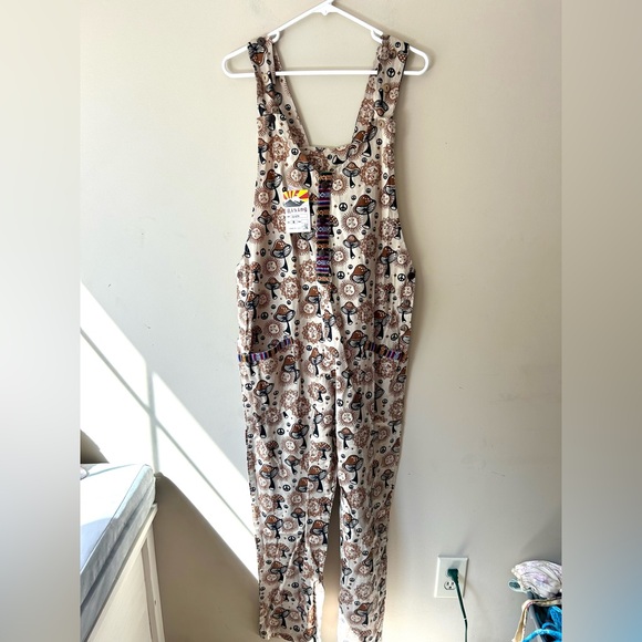 Mushroom Checkerboard Twill Jumpsuit